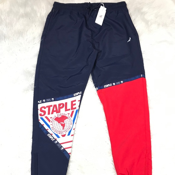 STAPLE PIGEON MENS TRACK PANTS BLUE /"NWT/" STAPLE JOGGERS